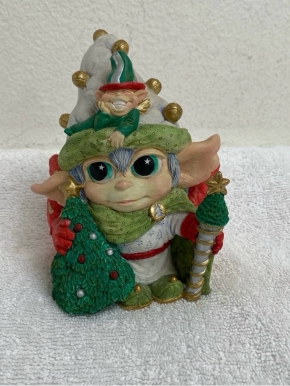 Gayle Middleton The Spirit Of Christmas Elf Green Red Figurine Collectible Decor